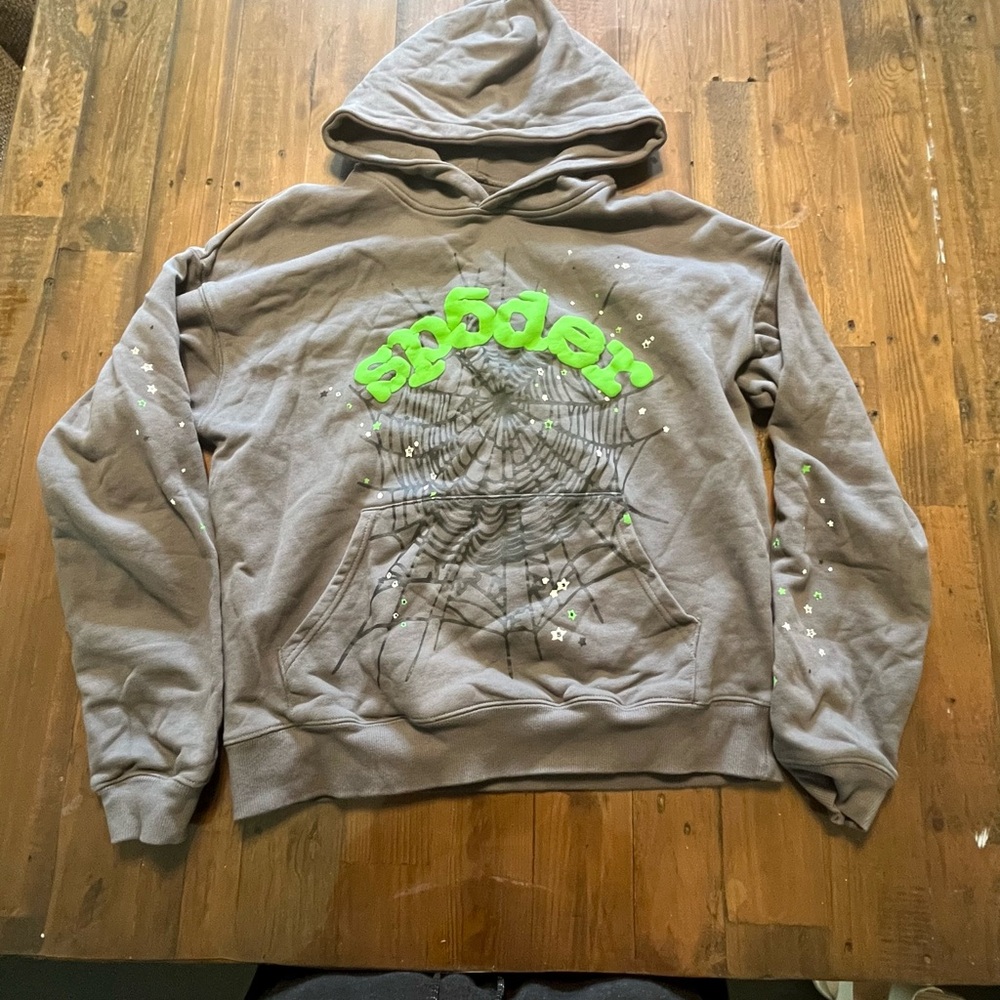 Slate Grey Sp5der Hoodie S
